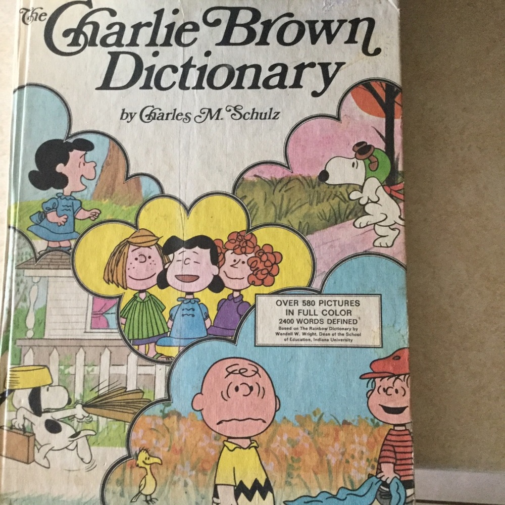 Vintage Charlie Brown DICTIONARY Picture Book 📚 VERY RARE